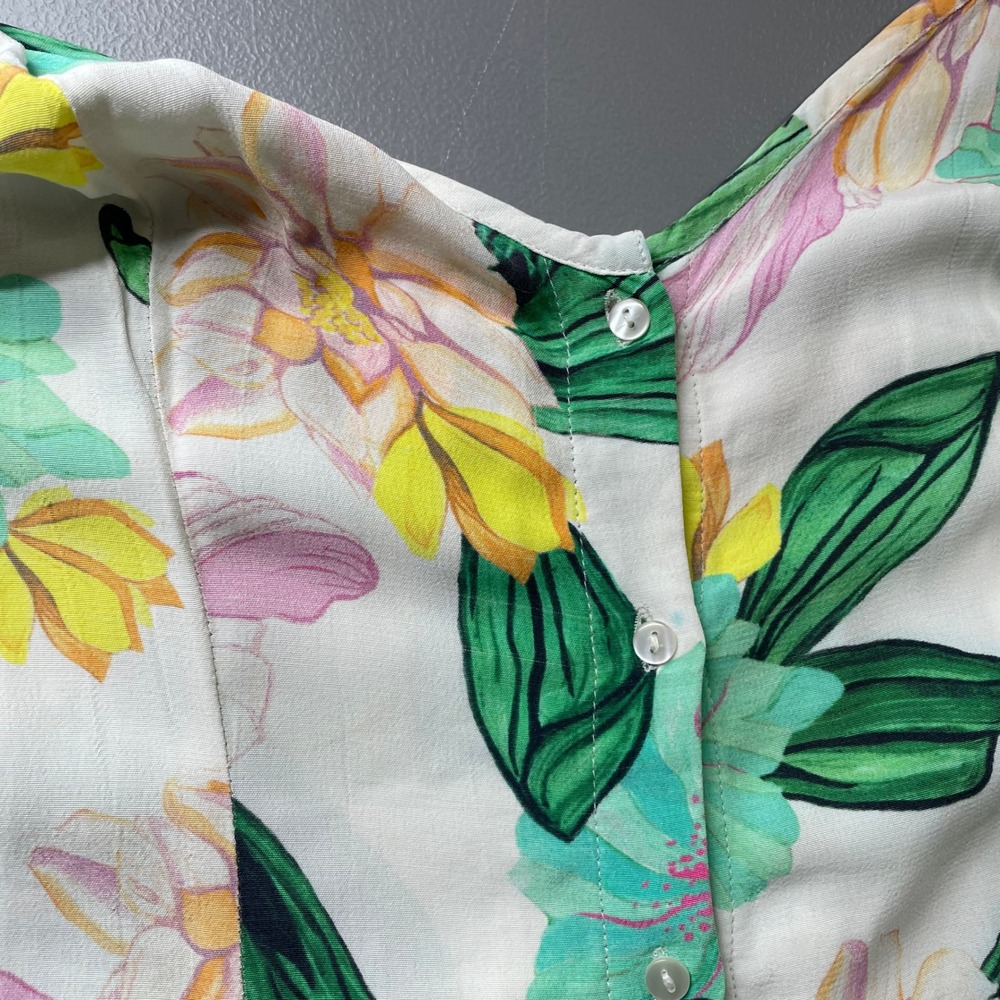 Cleobella Antropologie Estelle Dress Large Floral Midi Button Front Trad Cottage - Picture 9 of 10